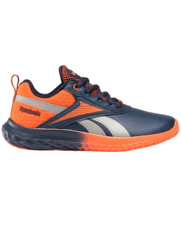 Reebok Running Kids\' Rush Runner 5.0 Syn "Vector Navy-Pump Orange"