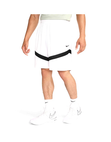 Kurz Nike Icon Dri-FIT Basketball "White Black"