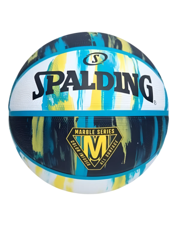 Spalding Basketball Rubber Marble Series Navy-Volt (Size 7)