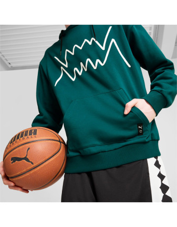 Capucha Sweatshirt Basket Puma Jaws Core 2.0 "Cold Green"