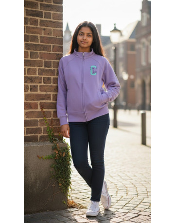 Sudadera Niña Champion Graphic Logo Full Zip "purple"