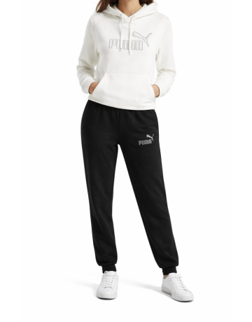 Sudadera Puma ESS Rhinestone  TR "White"