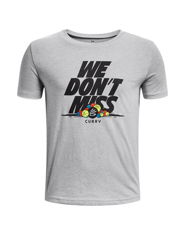 UA Boys Curry Wir nicht Miss Tee "Mod Gray Light Heather-Black"