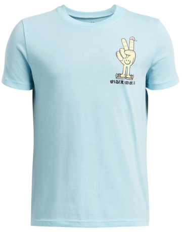 UA Boys´ Peace Love UA Logo Short Sleeve "Stream-Sonic Yellow"