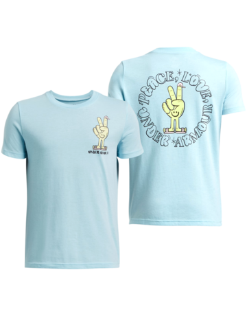 UA Boys´ Peace Love UA Logo Short Sleeve "Stream-Sonic Yellow"