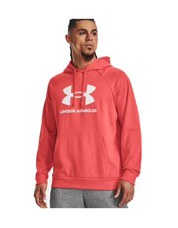 UA Herren Rival Fleece Logo Hoodie "Venom Red"