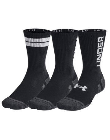 In den Einkaufswagen UA UnisexPerformance Tech 3-Pack Crew Socks "Black" UA UnisexPerformance Tech 3-Pack Crew Socks "Black"