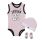 Jordan Infants J23 Jersey/hat/bodysuit/bootie 3 Stück Set (0-6M) "Pink"