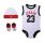 Jordan Infants J23 Jersey/hat/bodysuit/bootie 3 Stück Set (0-6M) "White"