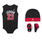 Jordan Infants J23 Jersey/hat/bodysuit/bootie 3 Stück Set "Black"
