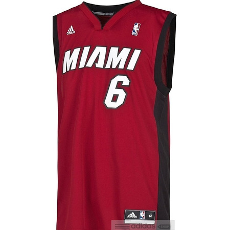 Adidas Hemd Replica Lebron James Miami (gebaut/schwarz)