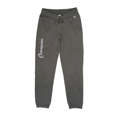 Champion Mujer Pantalón Athletic Basic Custom Passende Logo Manschette (gris oscuro)