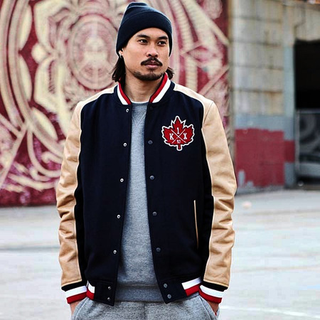 K1X Chaqueta Vintage Ledermann (marino/beige)