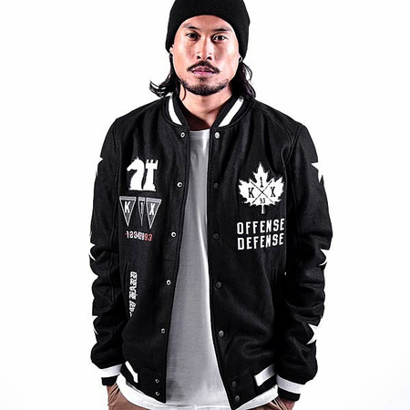 K1X O.D. Varsity Jacke (negro/blanco)