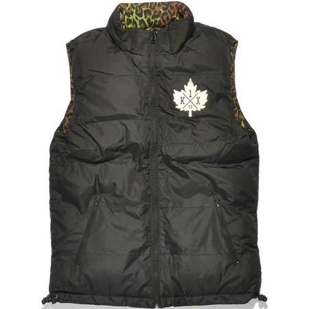 K1X Blatt Reversible Weste (schwarz/leocamuflaje)