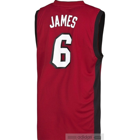 Adidas Hemd Replica Lebron James Miami (gebaut/schwarz)