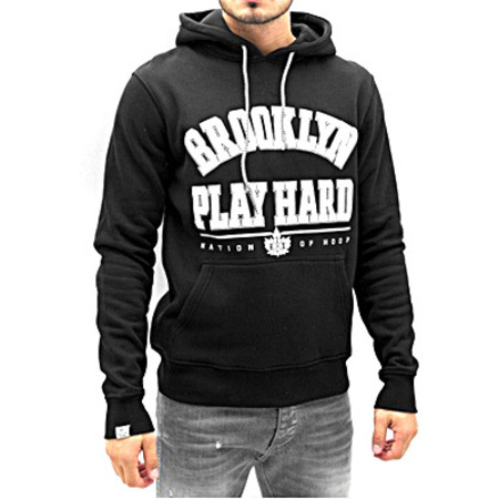 K1X Sudadera Capucha Brooklyn Play Hard (negro/blanco)