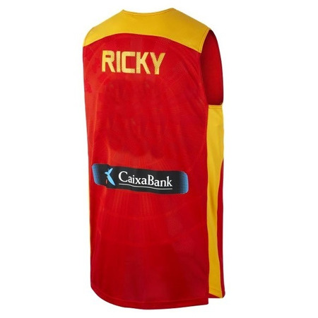 T-Shirt Auswahl Spanien Ricky Rubio (600/rot/gelb)