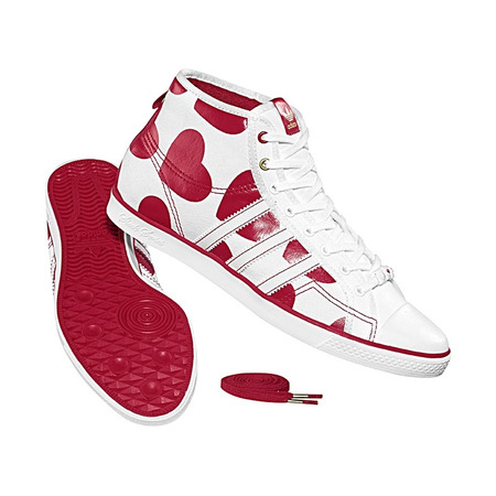 Adidas Nizza Mid Sleek Mujer (blanco/rojo)