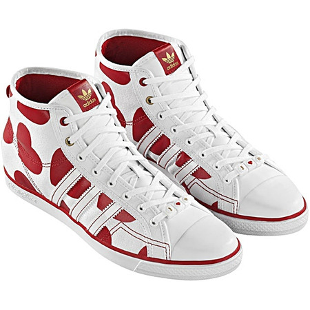 Adidas Nizza Mid Sleek Mujer (blanco/rojo)