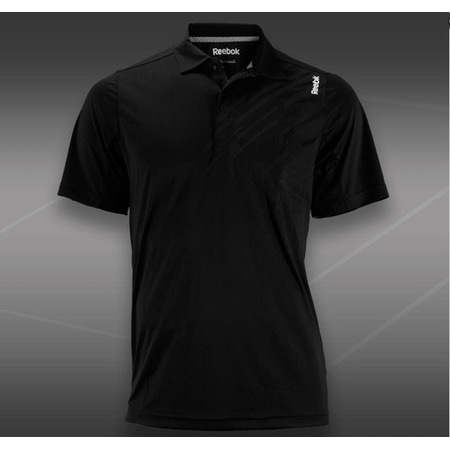 Reebok Polo Tenis Graphic Hombre (Negro)