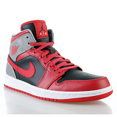 Air Jordan 1 Mid "Fire Red" (603/red/black/gris/white)