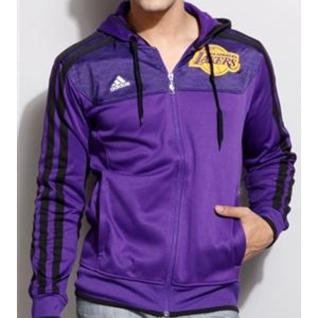 Adidas Angeles Lakers Jacke (purpurpura/schwarz/gelb)