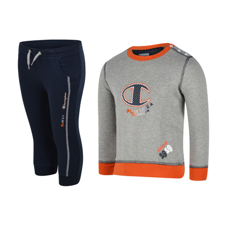 Champion Chándal Bebé Athletic Logo Spielen Wie seit 1919 (gris/marino/naranja)