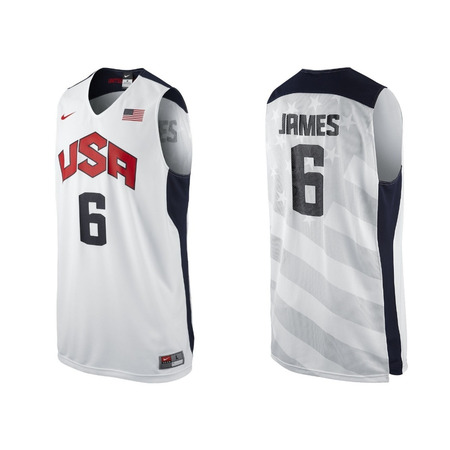 Nike Replica Lebron James "USA" (100/blanco/navy/rojo)