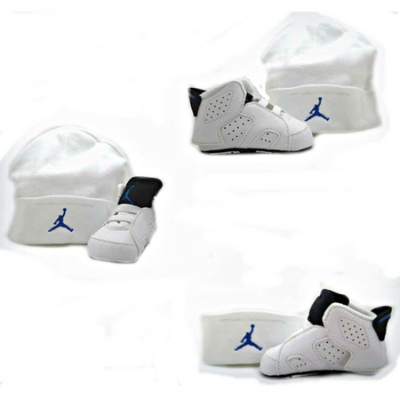 Jordan Retro 6 Geschenkpaket Bebé (107/blanco/azul)