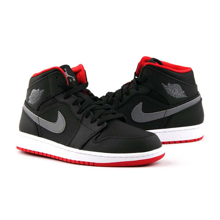 Air Jordan 1 Mid "Night" (004/negro/rojo/gris/blanco)