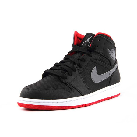 Air Jordan 1 Mid "Night" (004/negro/rojo/gris/blanco)