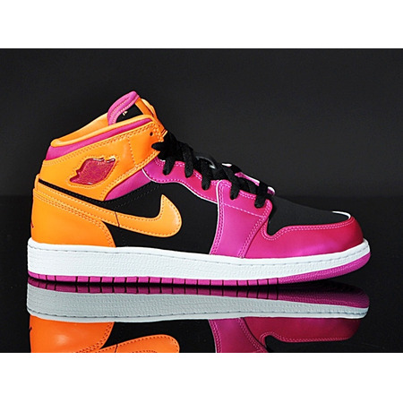 Air Jordan 1 Mid (GS) Kind (026/black/rosa/citrus)