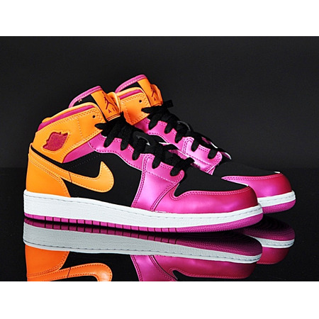Air Jordan 1 Mid (GS) Kind (026/black/rosa/citrus)