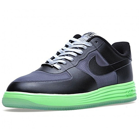 Nike Lunar Force 1 Fuse Leder (002/negro/lima/gris)