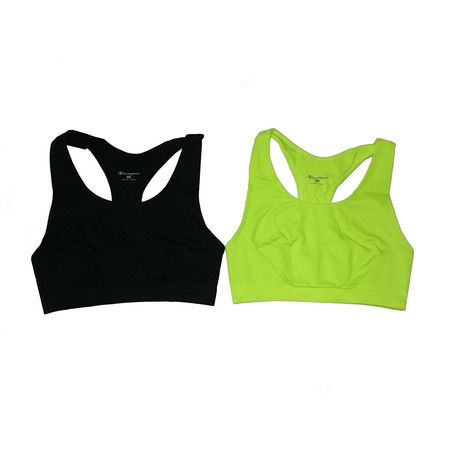 Champion Sport Bra Mujer Top-Unterstützung für Active Pack 2 Unid (negro/lima)