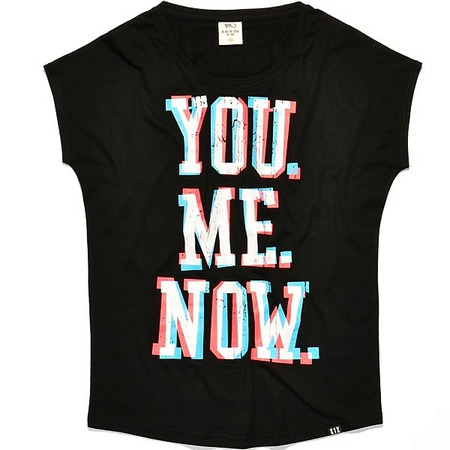 K1X Camiseta "You Me Now" Loose Tee (Negro)