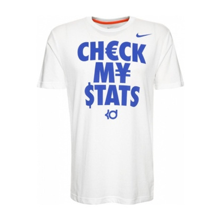 KD von Camiseta "Check My Stats" (100/blanco/azul)