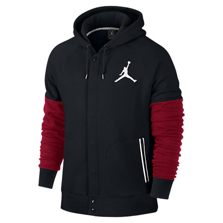 Jordanien Die Varsity Hoody "Dark Red" (011/negro/rojo)