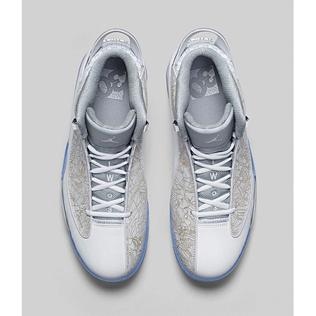 Air Jordan Dub Zero Laser "Weiß" (100/blanco/gris metálic)