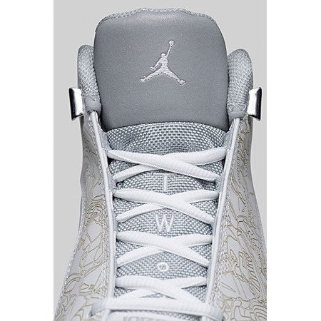 Air Jordan Dub Zero Laser "Weiß" (100/blanco/gris metálic)