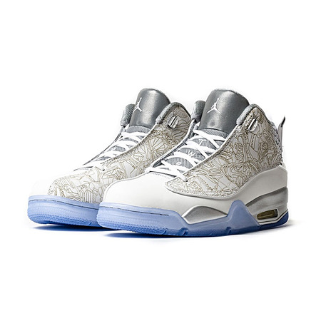 Air Jordan Dub Zero Laser "Weiß" (100/blanco/gris metálic)