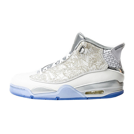 Air Jordan Dub Zero Laser "Weiß" (100/blanco/gris metálic)