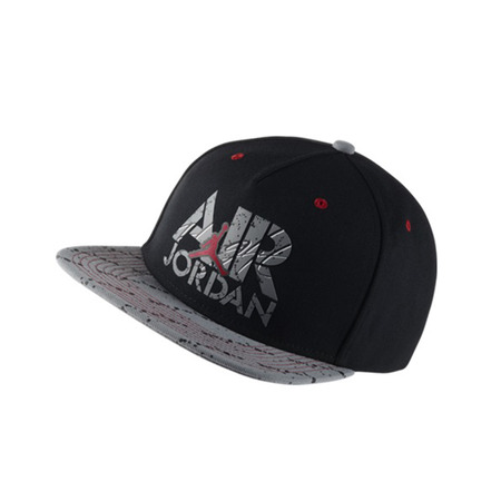 Air Jordan Stencil Snapback (010/negro/grau/weiß/rot)