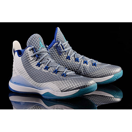 Jordan Super Fly 3 PO "Griffin Gauzy Grey"(115/White/Turquoise-Blue)