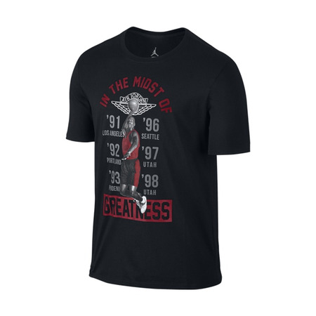 Jordan Camiseta In der Mitte der Größe (010/negro/rojo/blanco)