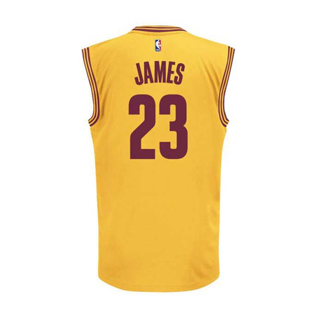 Adidas T-Shirt Réplica Lebron James Cavaliers (gelb/burde)
