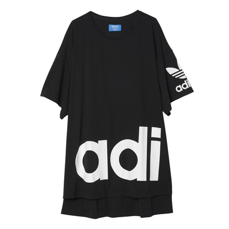 Original Adidas Frau T-Shirt Kleid Mystic Moon Rita Ora (schwarz)