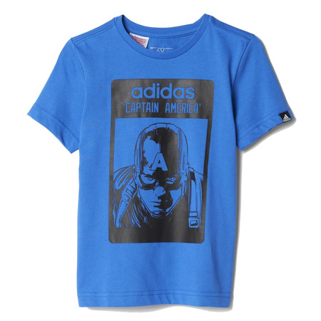 Adidas Camiseta Niño Marvel Capitan America (blau/schwarz)