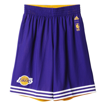 Adidas NBA Short L.A Lakers Winter Hoops (purpura/blanco/amarillo)
